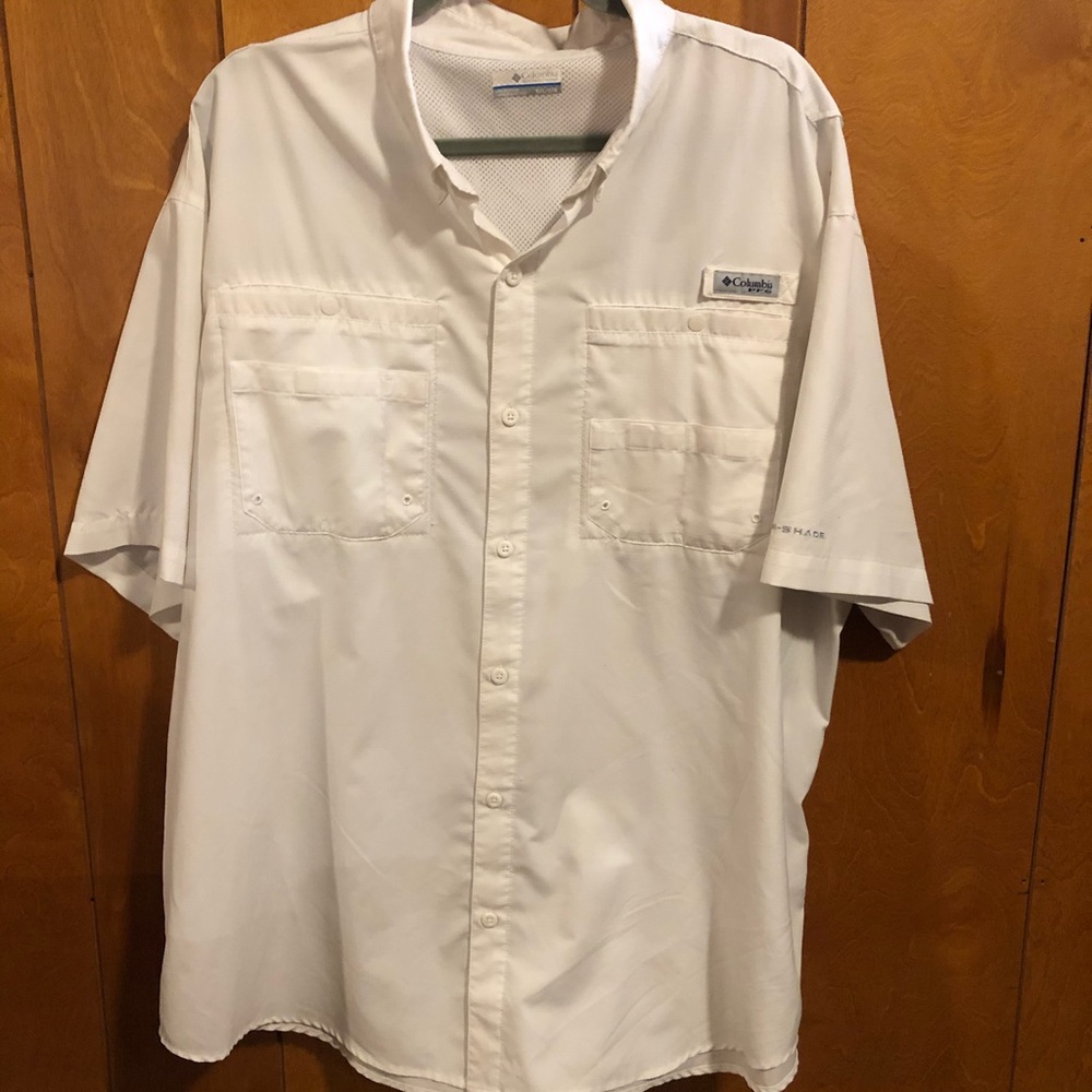 Plain white short sleeve PFG shirt